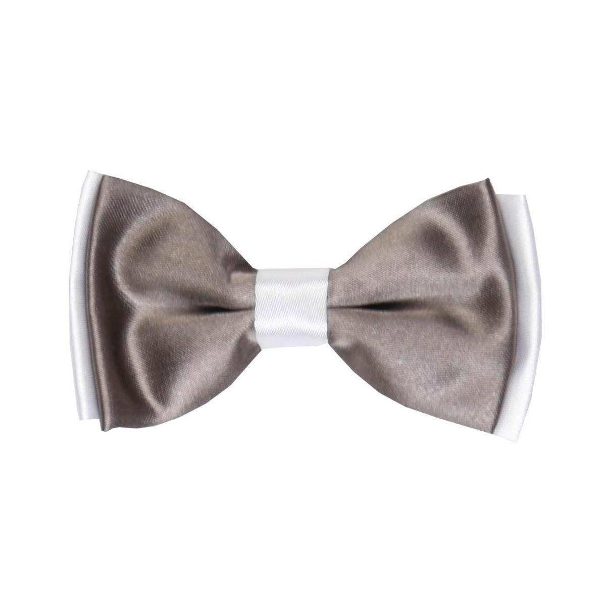 Boys Two-Toned Layered Adjustable Bowtie - Brown and White