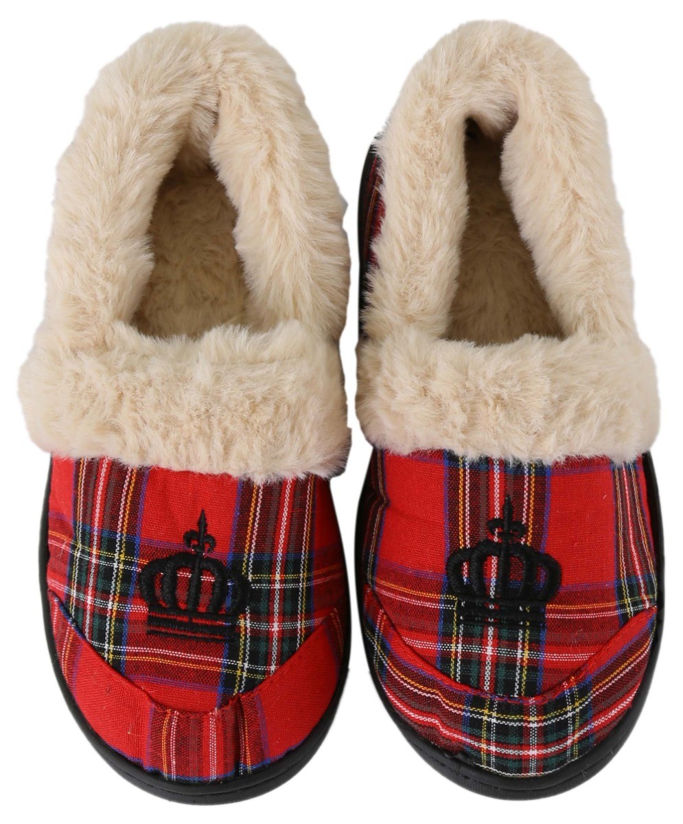 Boys plaid slippers hot sale