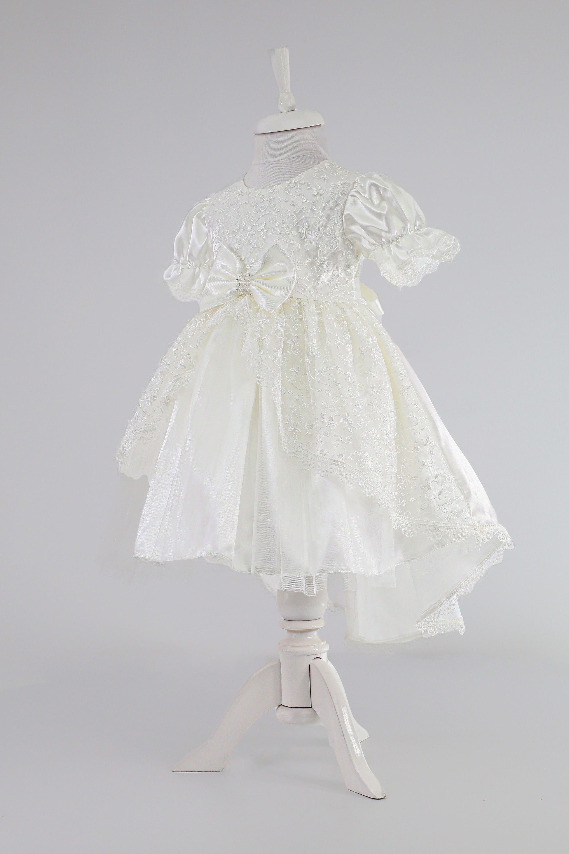 Baby Girls Floral Lace Tulle Dress Set – B1208