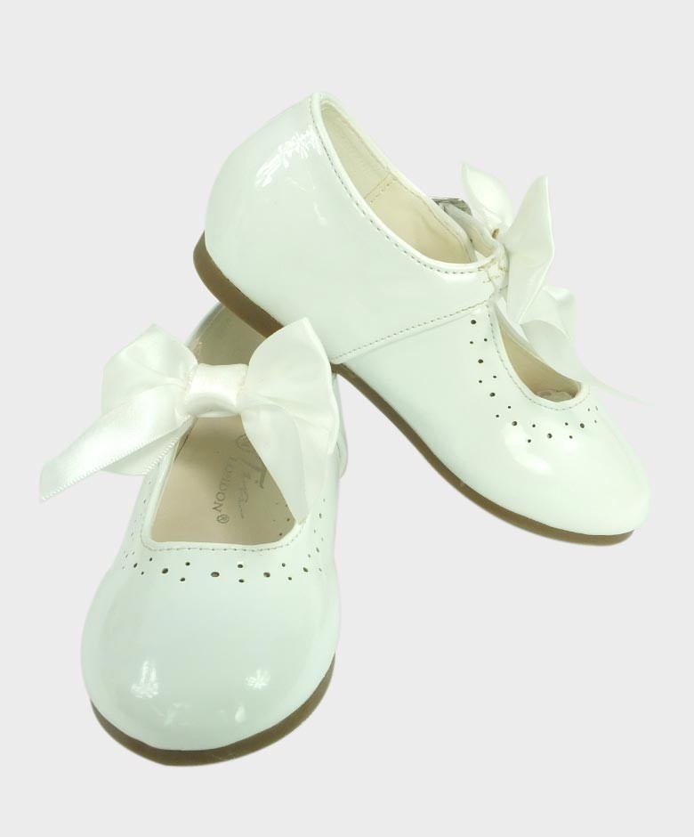 Mädchen Lack Mary Jane Flache Schuhe - Weiß