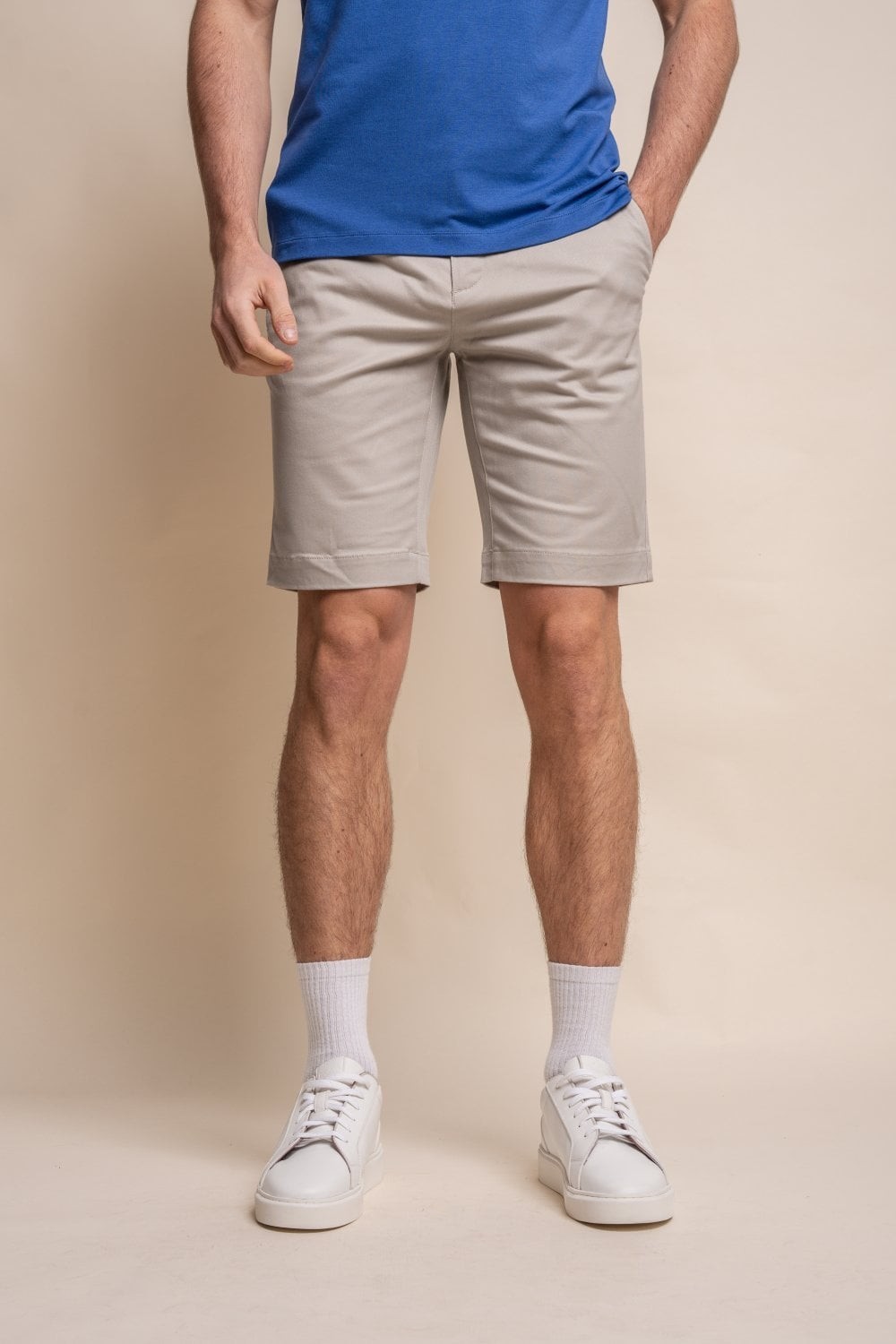 Herren Casual Slim Fit Chino Shorts aus Baumwolle - DAKOTA - Schiefergrau