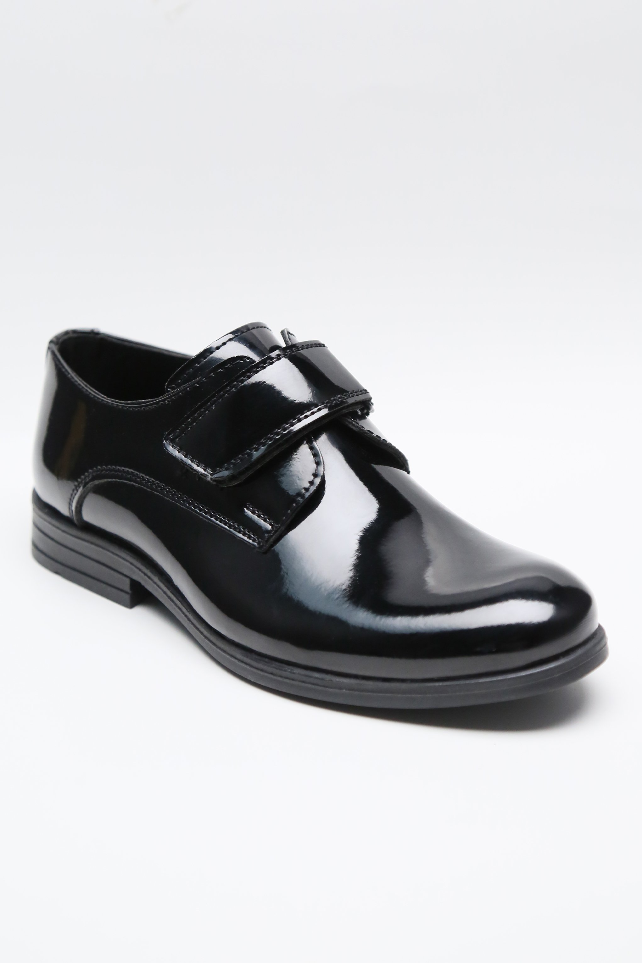 Boys Black Velcro Patent Dress shoes - MARCO