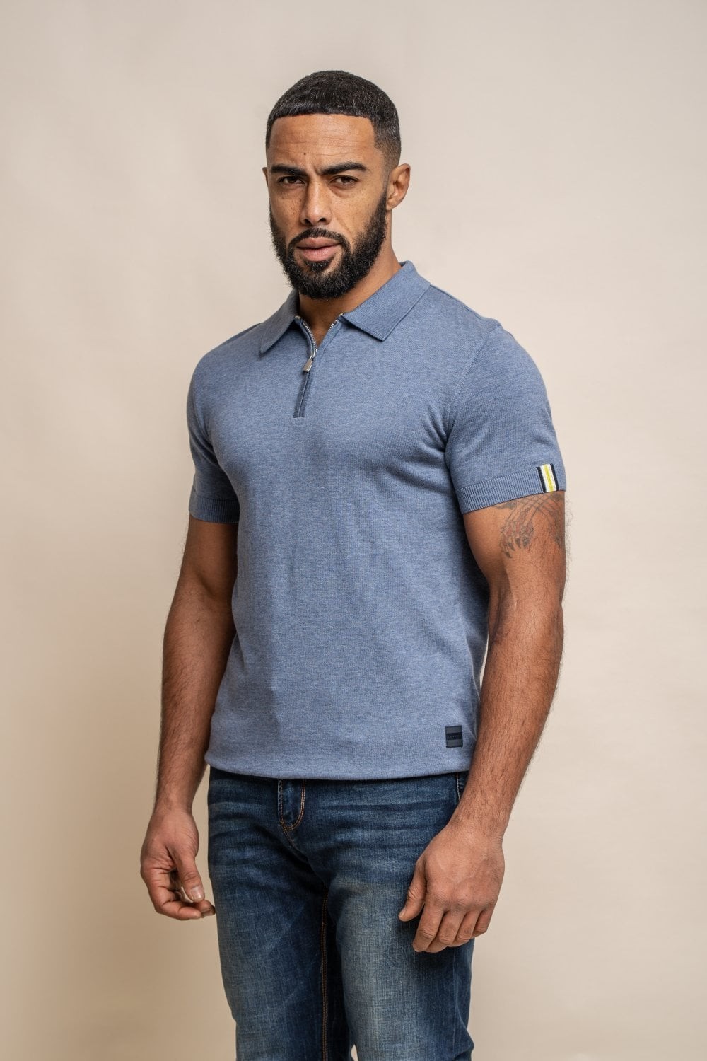 Men's Short Sleeve Cotton Polo Shirt - Dino