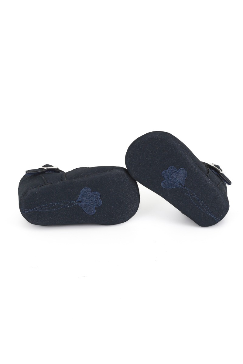 Babymädchen Pre-Walker Schuhe mit Perlenverzierung - Navy blau