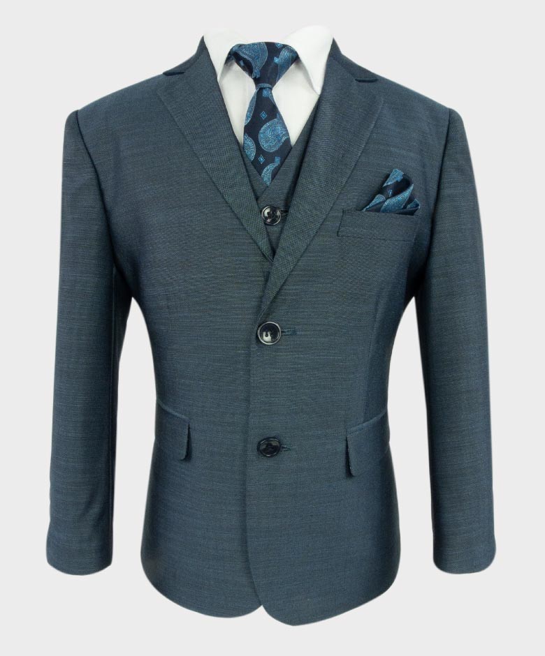 Boys All in One Tailored Fit Suit  - HENRY Blue