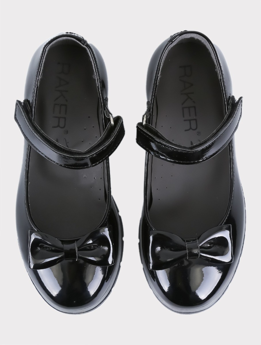 Chaussures plates Mary Jane vernies pour filles - Noir