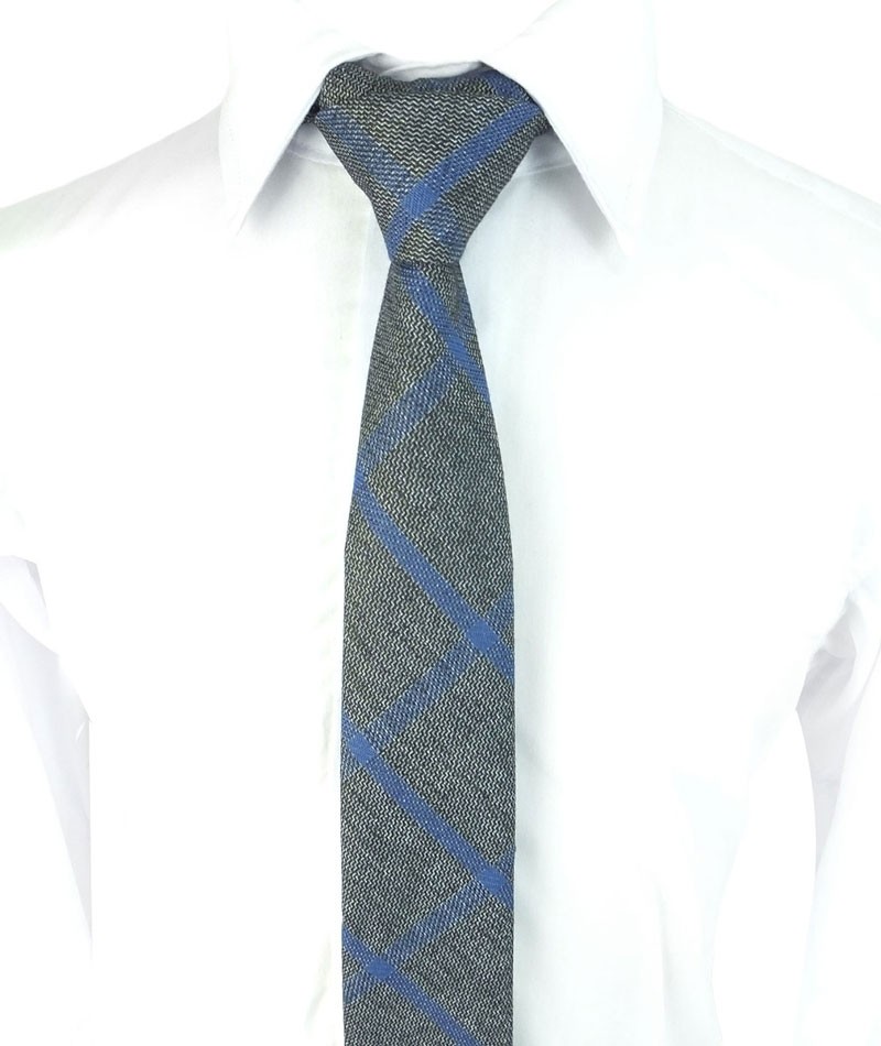 Jungen Slim Check Tweed Krawatte und Taschentuch Set