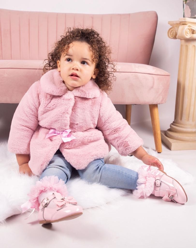Kunstpelz Mantel für Baby Mädchen - Rosa