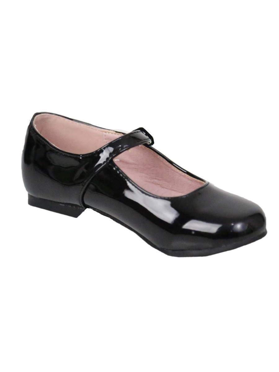 Ballerina Schuhe mit Schnalle für Kinder Mädchen - Schwarz