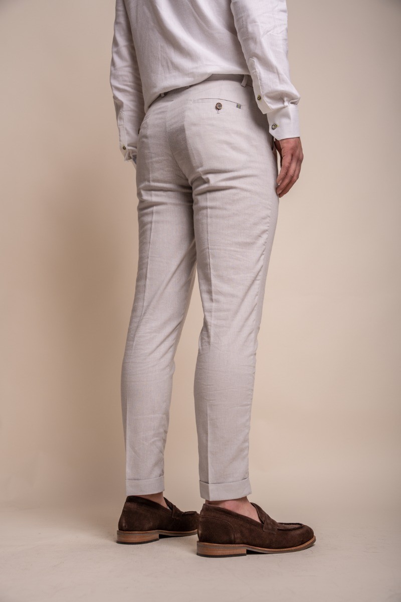 Men's Slim Fit Linen Formal Pants - ALVARI