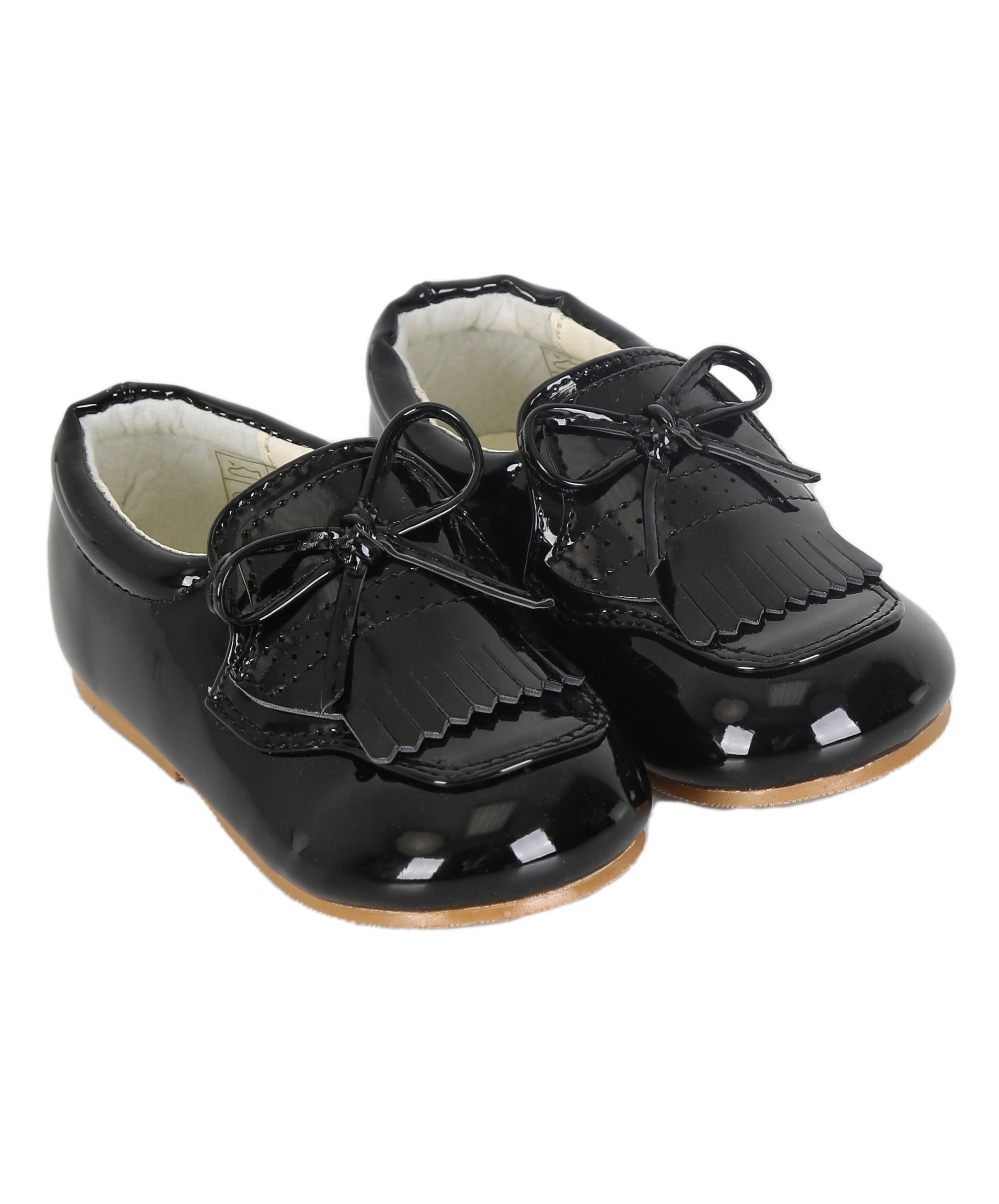 Baby Jungen Vorläufer Lack Loafer - ADAM - Schwarz