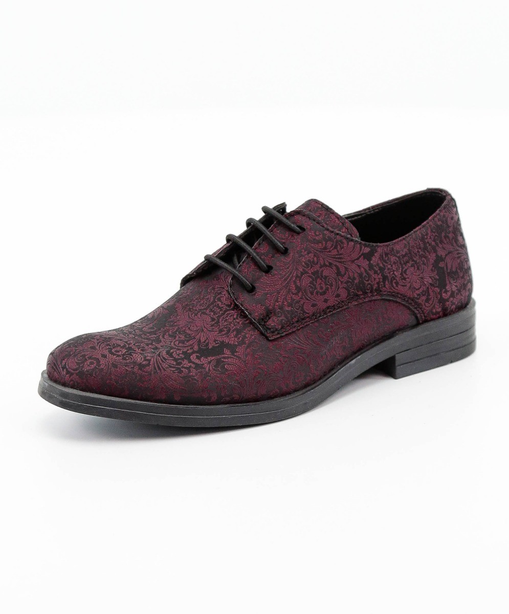 Boys burgundy 2025 dress shoes