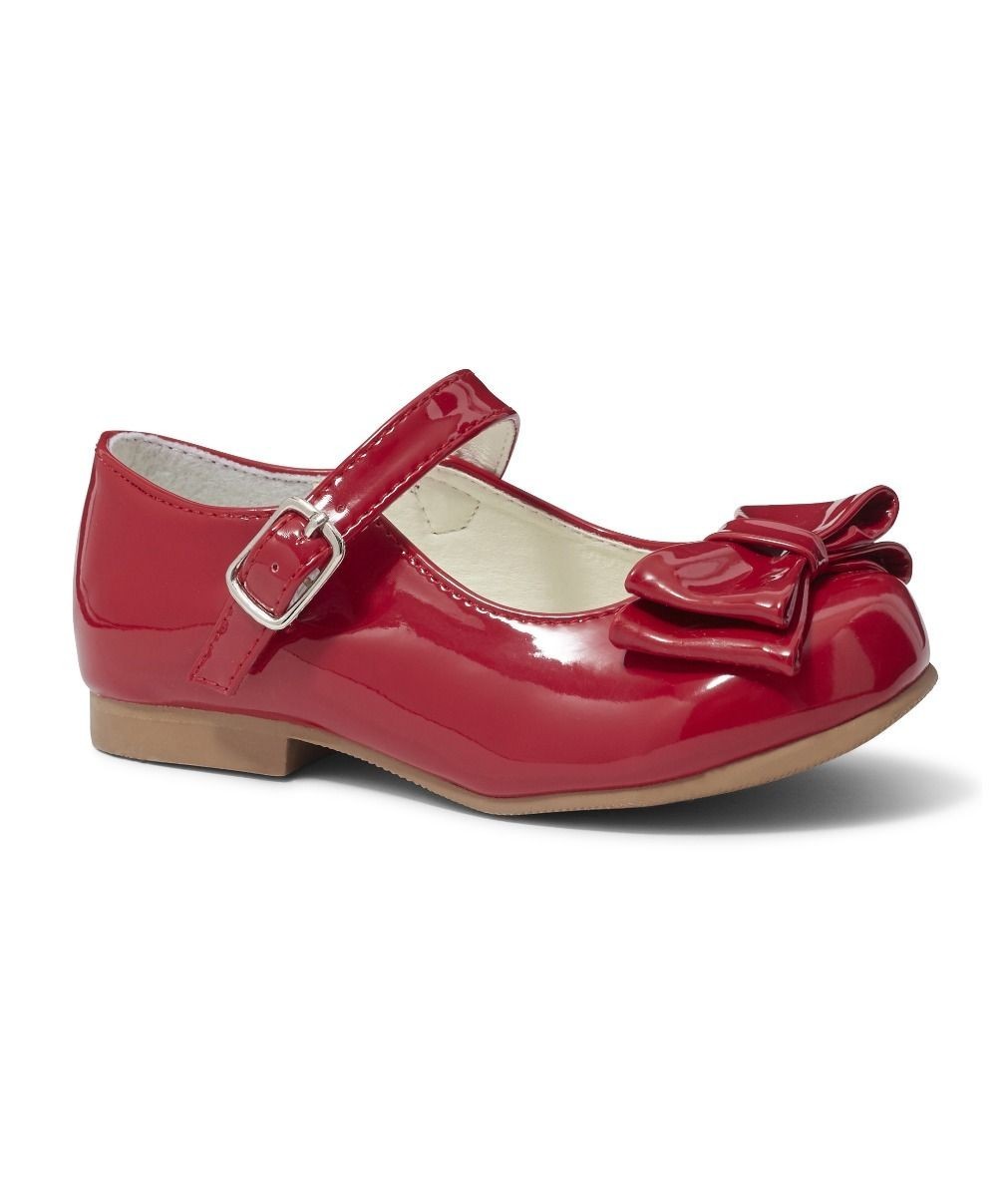 Girls Patent Mary Jane Shoes with Bow – LIYA