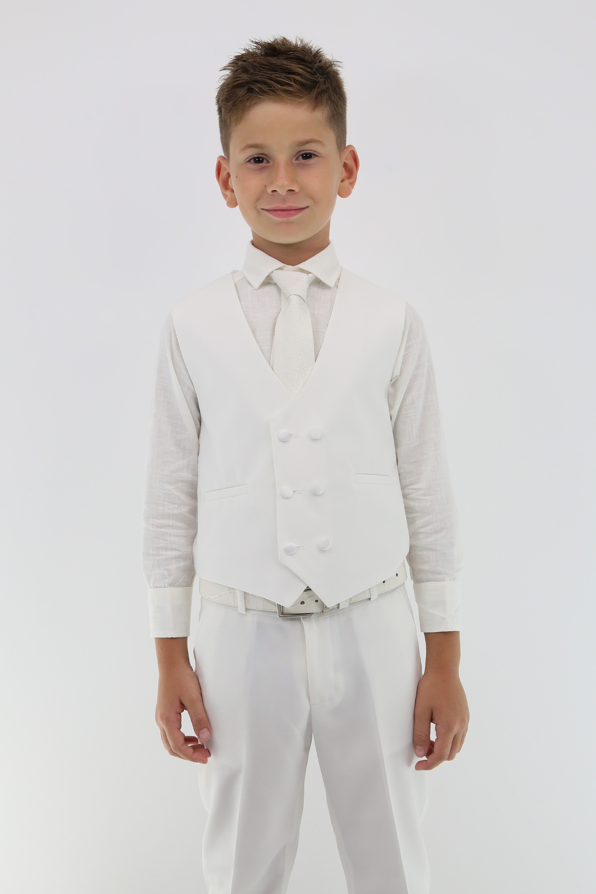 Boys Suit with Double Breasted Vest 7 PC Set