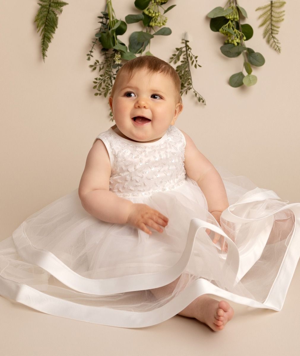 Ivory Sequin and Tulle Dress for Girls and Babies – JORJA