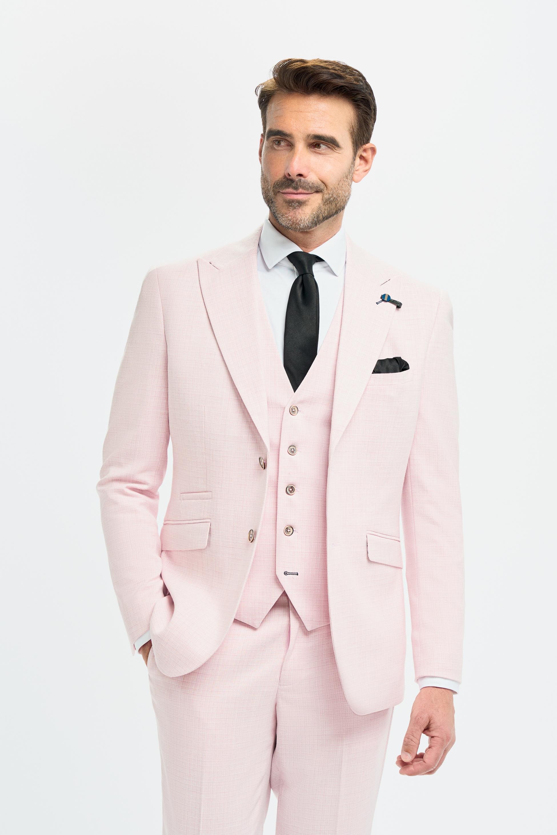 Men’s Slim Fit Textured Formal Suit Jacket - Tropez