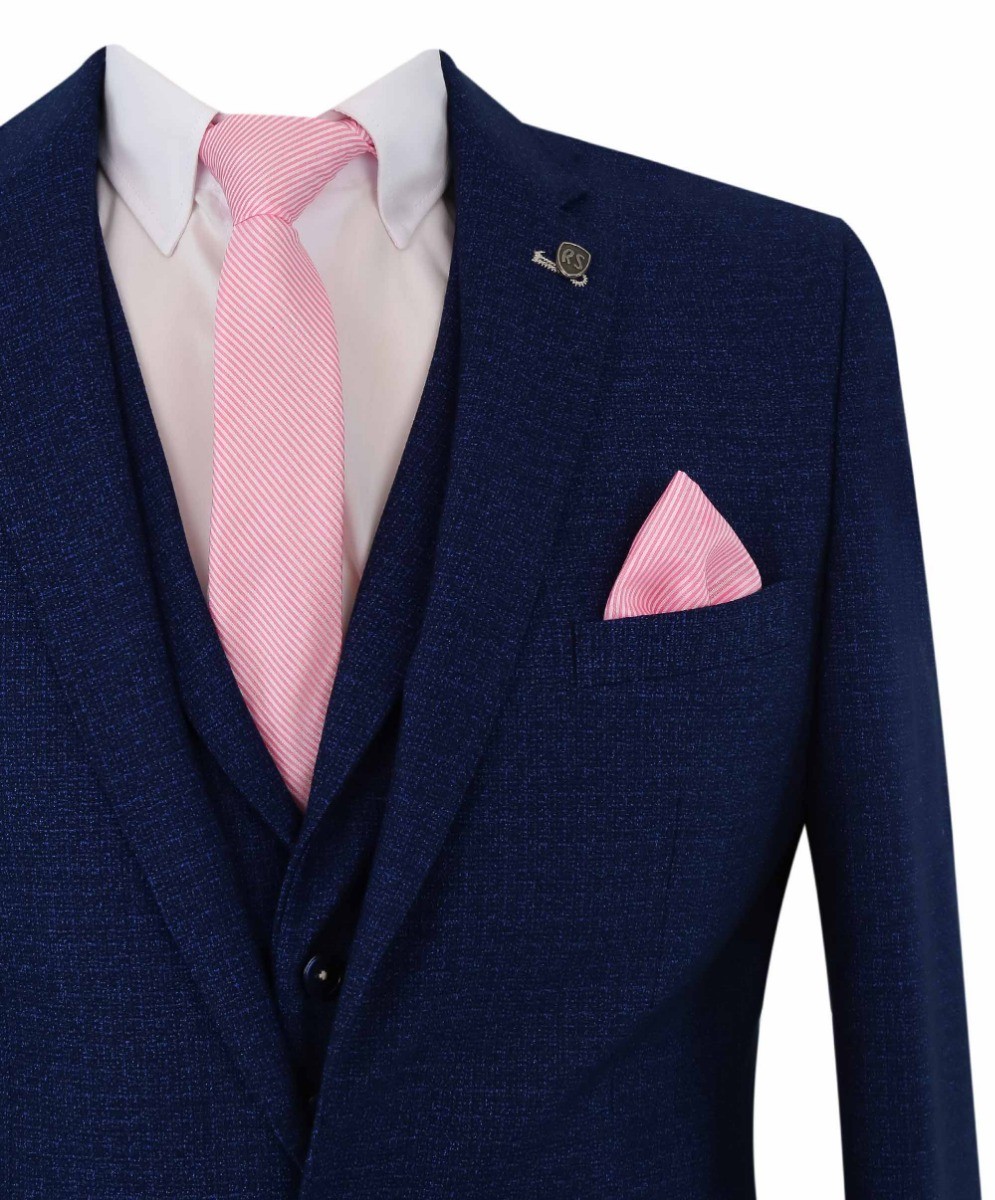 Men's Slim Fit Blue Suit Jacket - MATEO