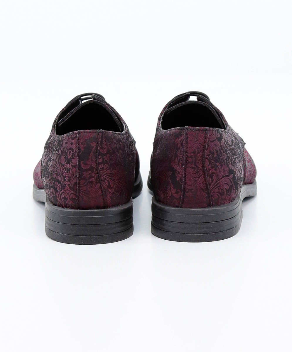 Boys Paisley Patterned Lace Up Derby Shoes