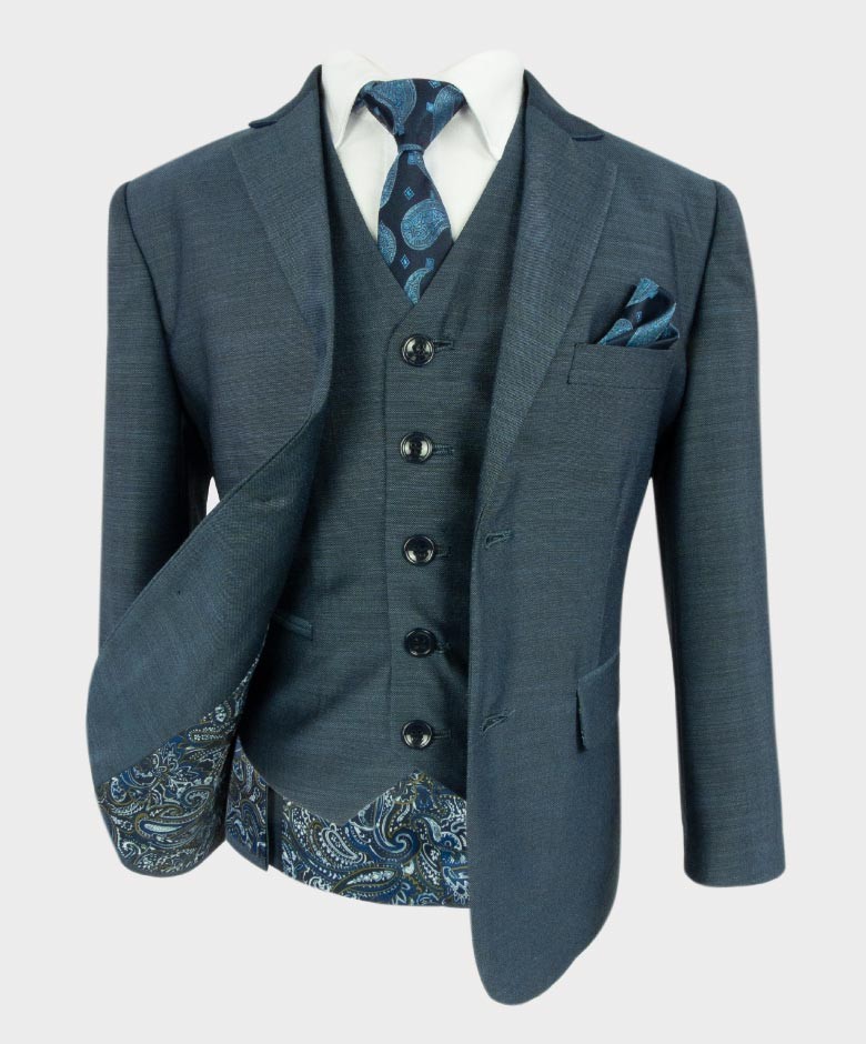 Boys All in One Tailored Fit Suit  - HENRY Blue - Dark Blue