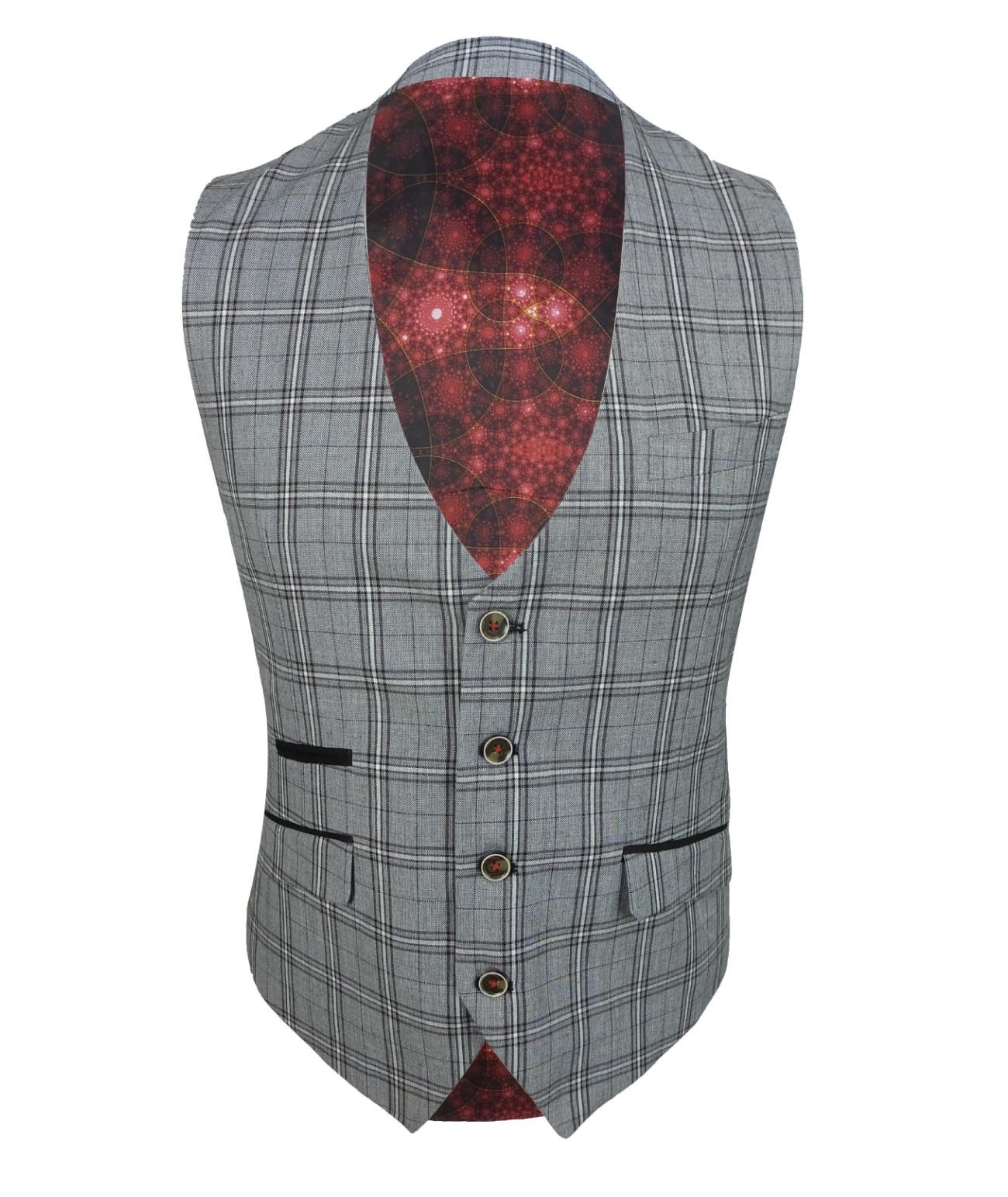 Men's Slim Fit Check 3PC Suit - MARCELLO