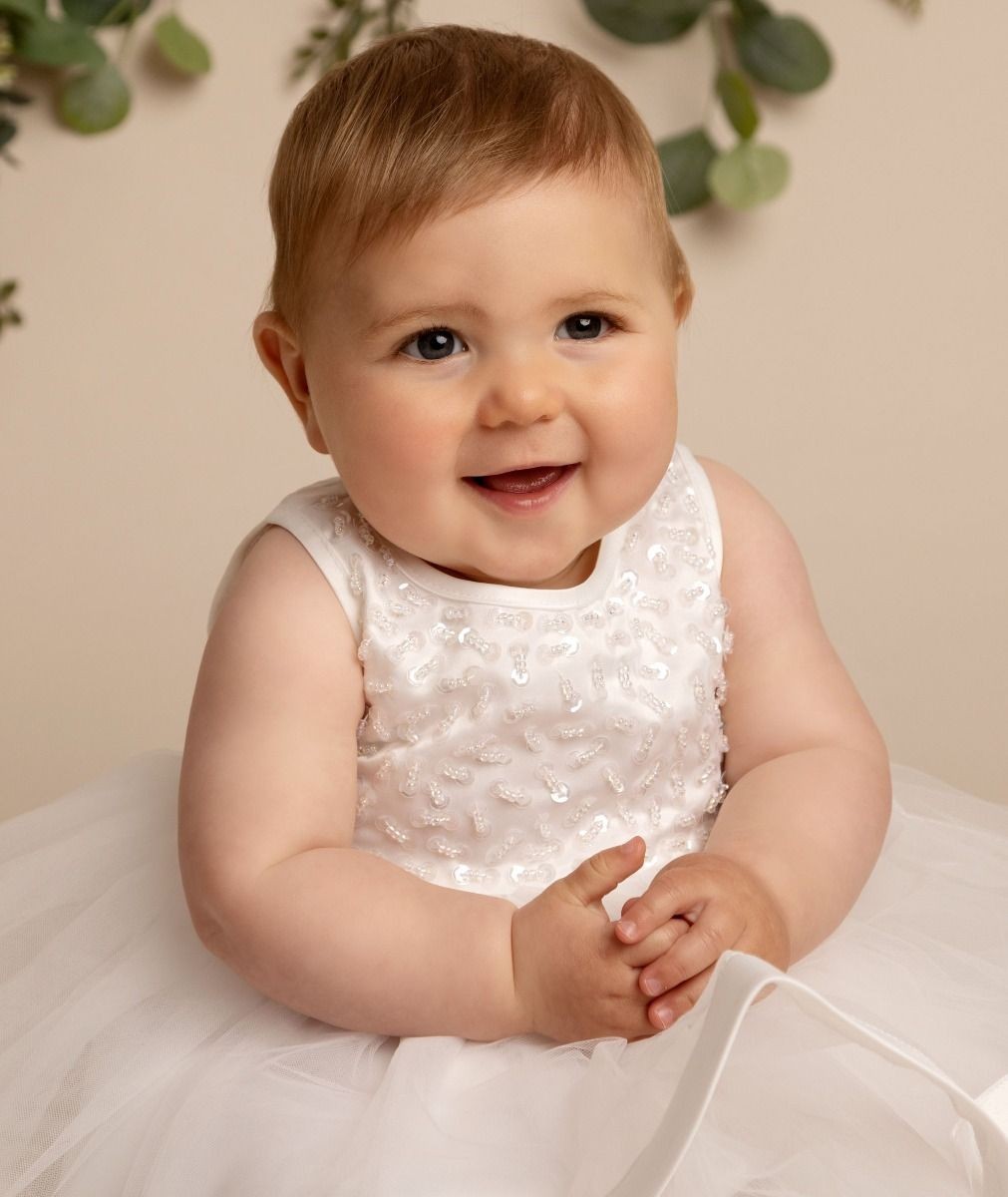 Ivory Sequin and Tulle Dress for Girls and Babies – JORJA