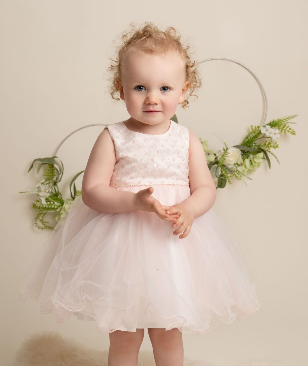 Baby & Mädchen Pailletten Tüllkleid - RILEY - Erröten rosa