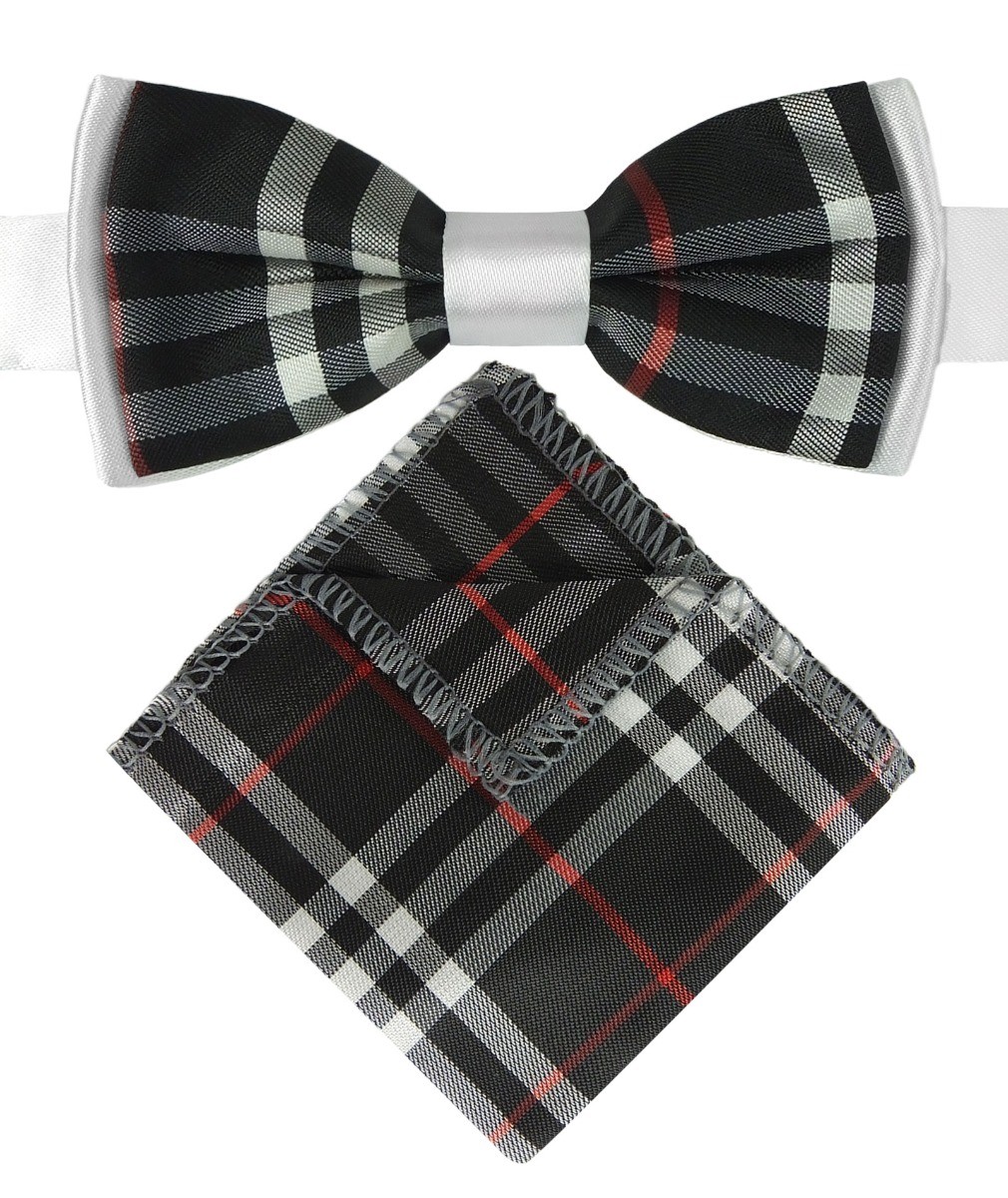 Boys Check Bow Tie Burberry Style with Strap