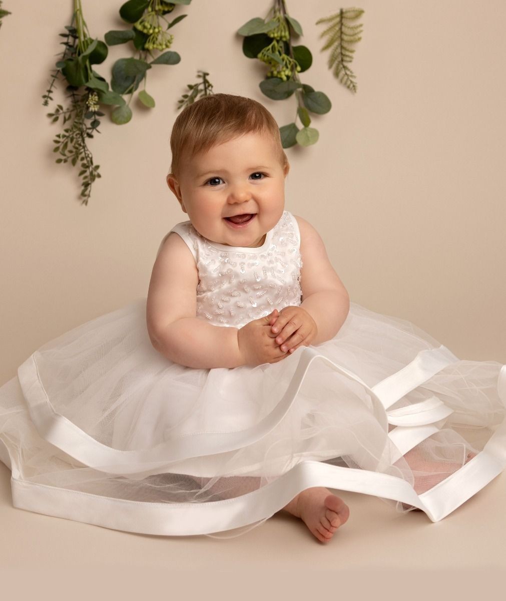 Ivory Sequin and Tulle Dress for Girls and Babies – JORJA