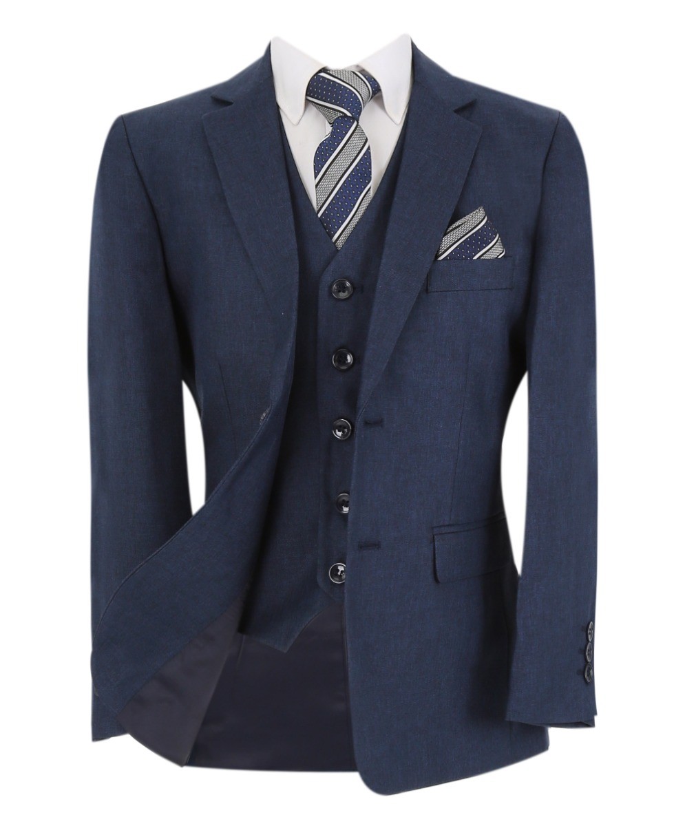 Boys Tailored Fit Formal Suit - LANDON - Bleu marine