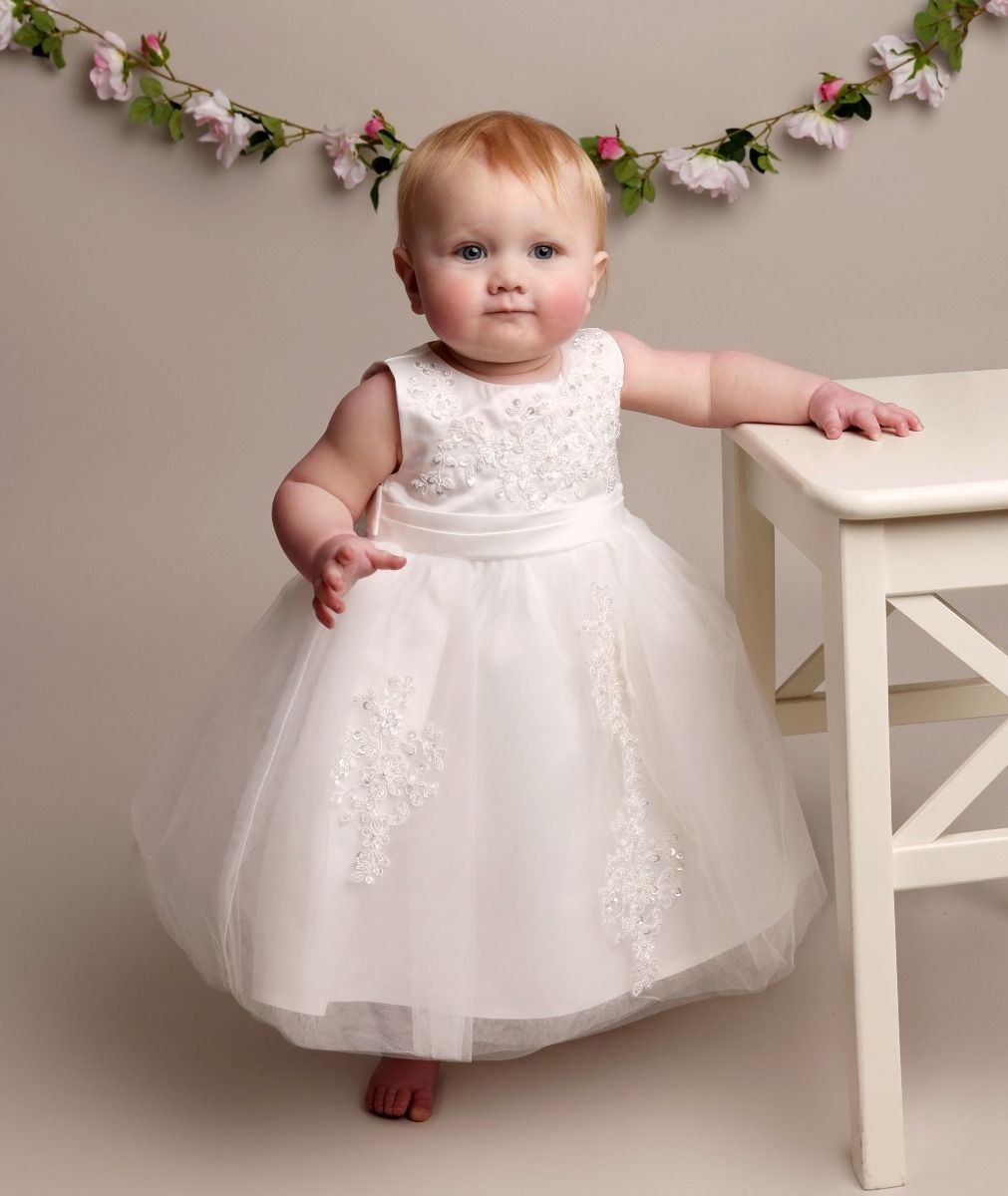 Baby Girls Christening Lace Dress – LAYLA