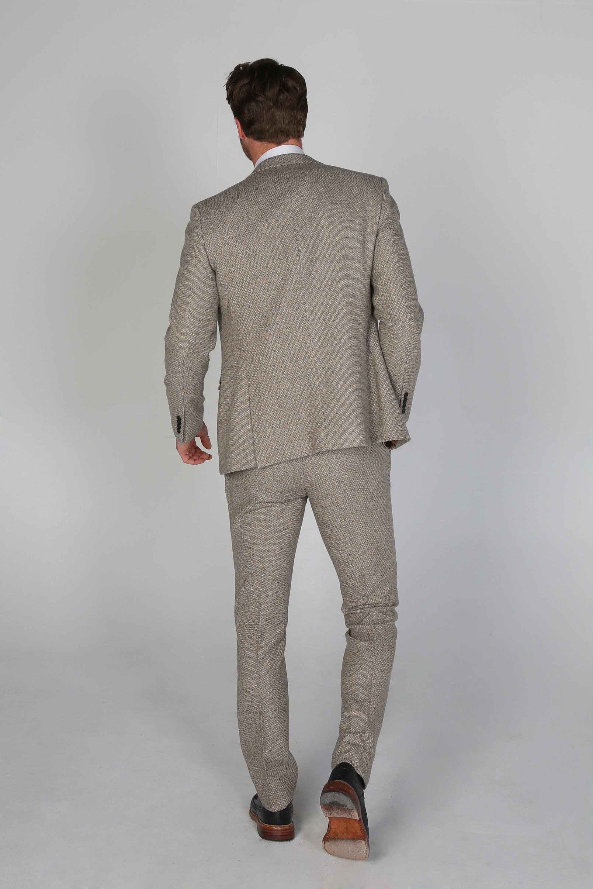 Tailored Fit Tweed Herrenanzug
