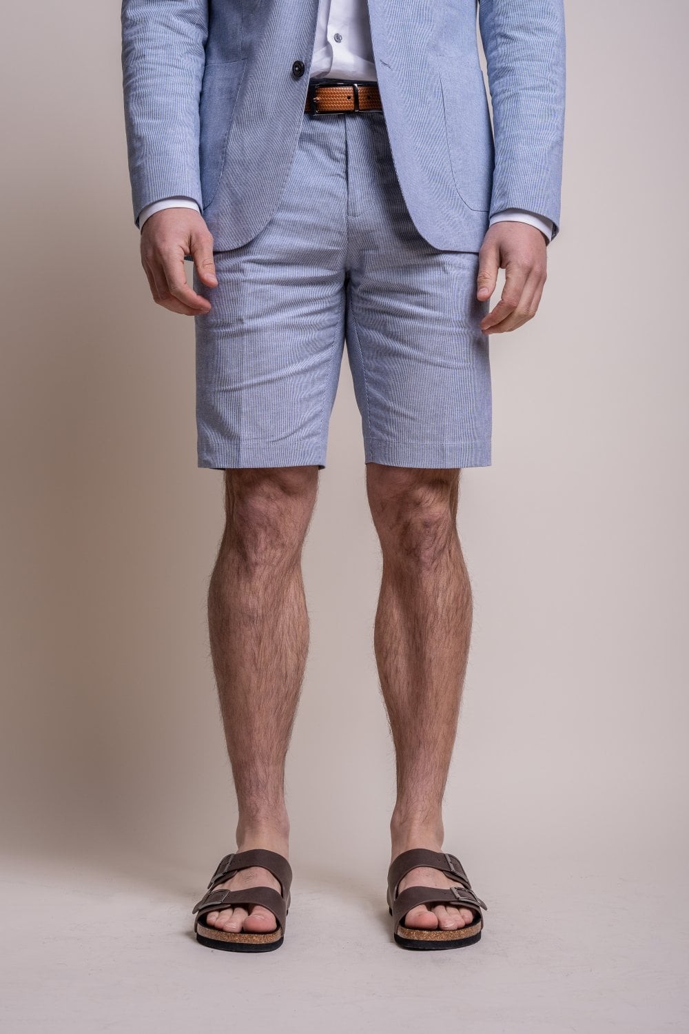 Men's Slim Fit Textured Short - FREDRIK Blue