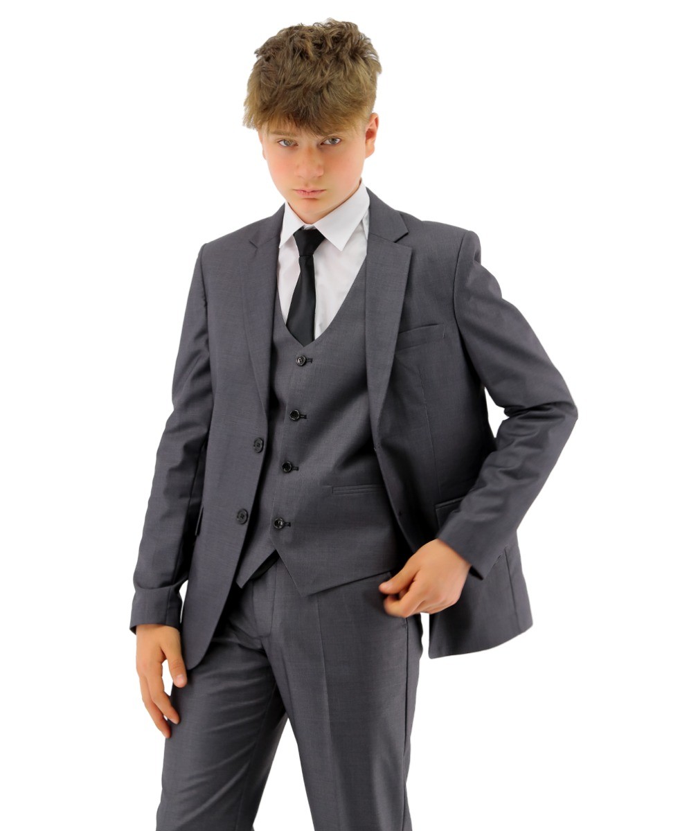 Boys Charcoal Grey Suit - SAMUEL