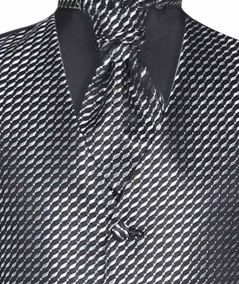 Weste mit Krawatte und Taschentuch für Kinder Jungen - Schwarz
