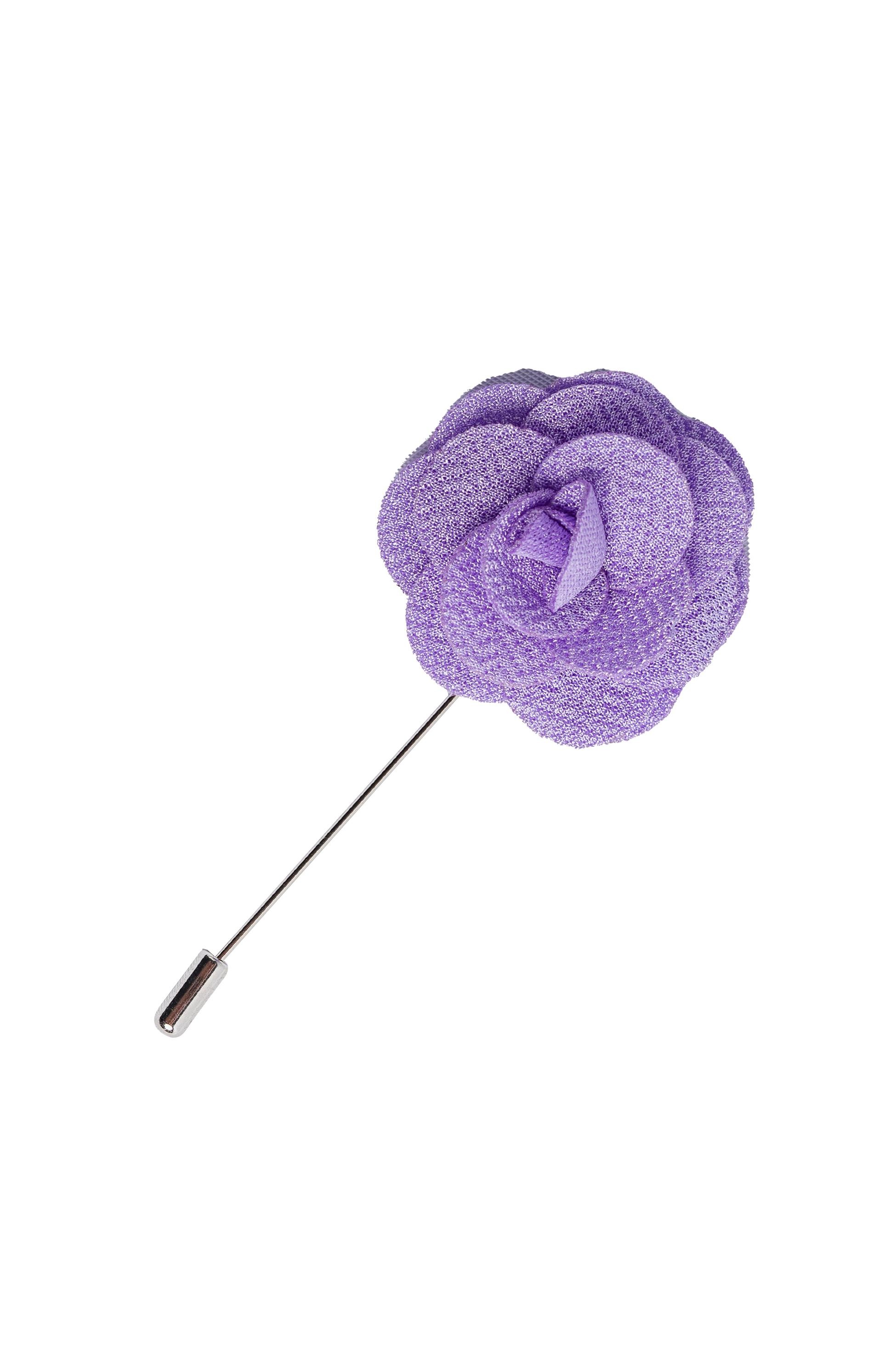 Unisex Flower Suit Blazer Lapel Pin - Purple