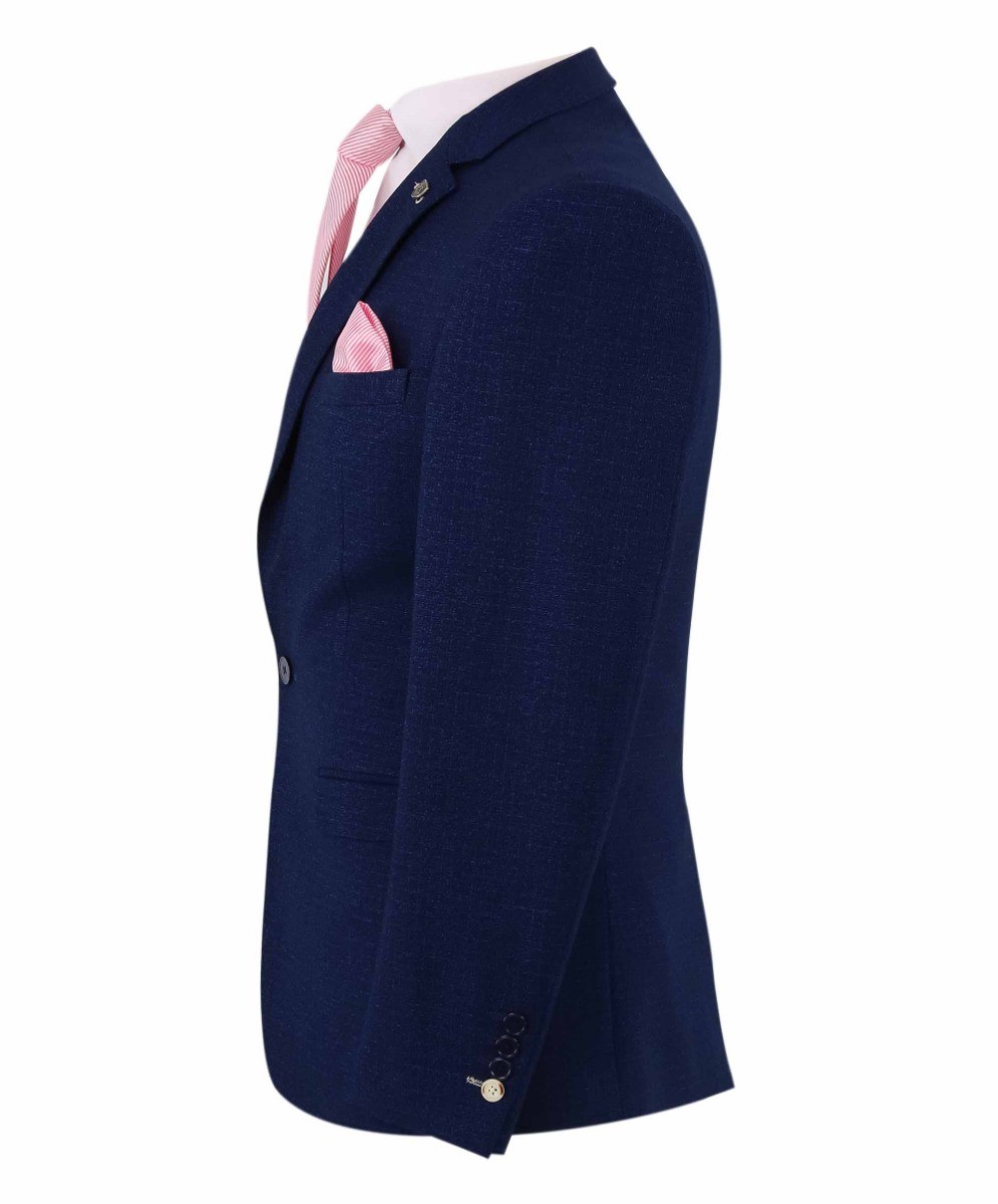 Men's Slim Fit Blue Suit Jacket - MATEO