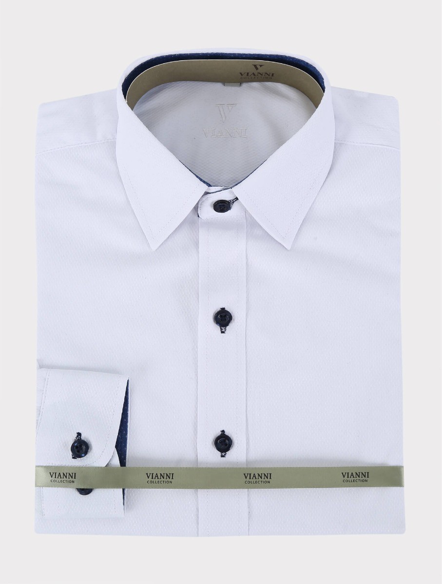 Chemise en Coton à Manches Longues pour Garçons