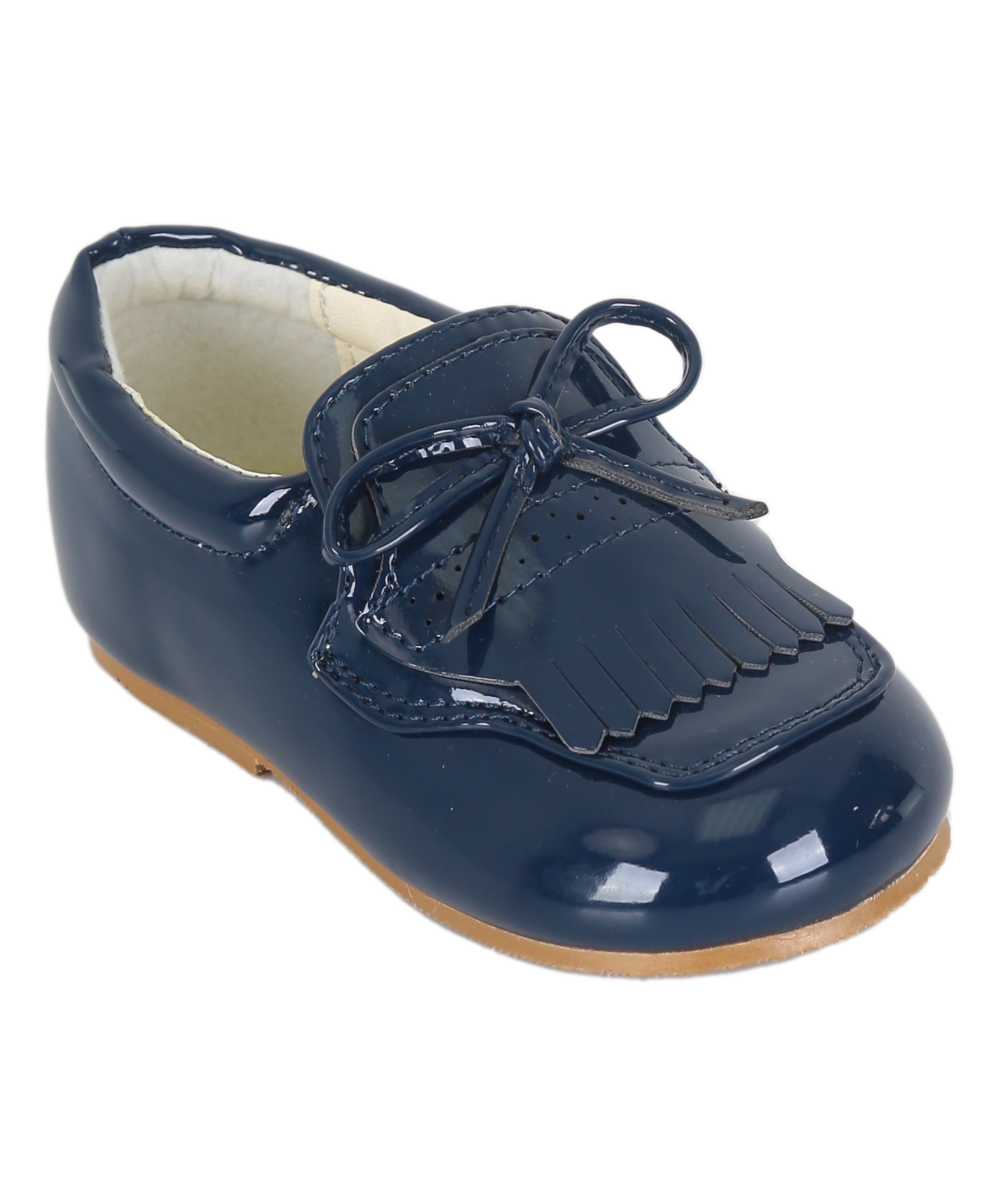 Baby Jungen Vorläufer Lack Loafer - ADAM - Navy blau