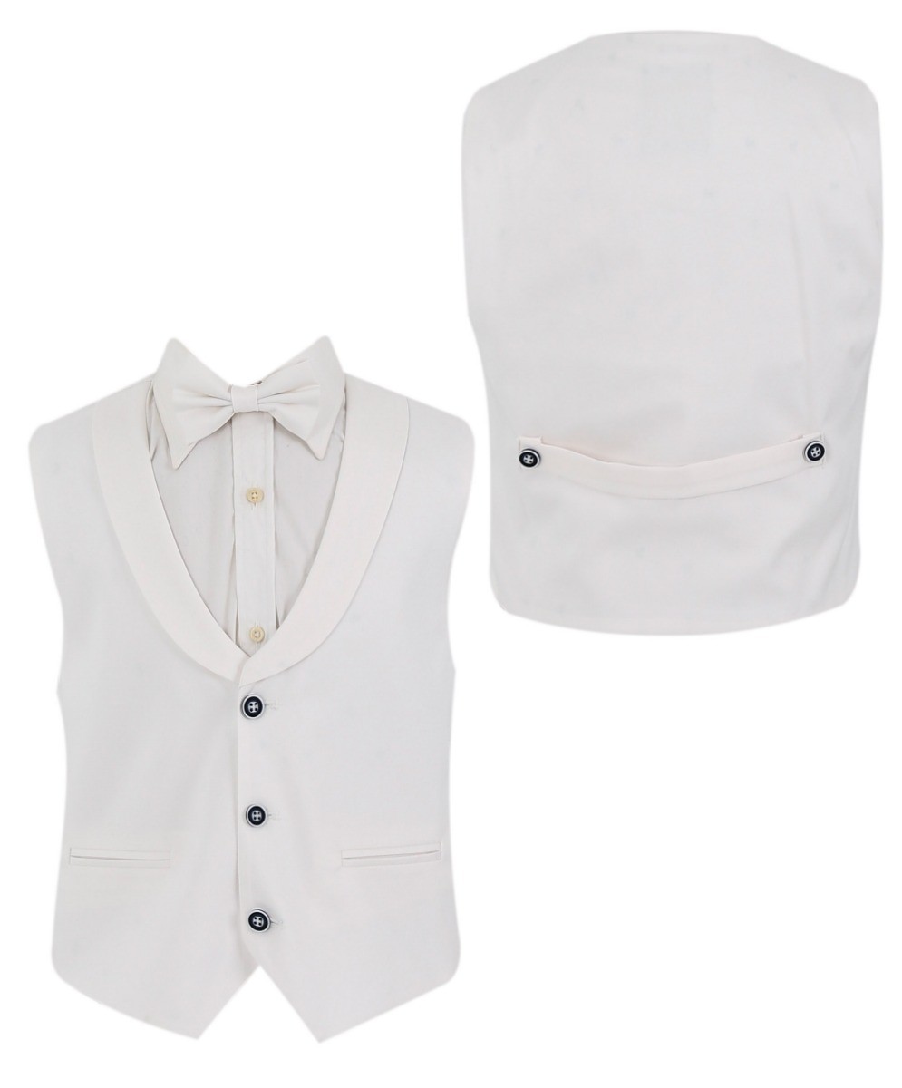 Boys Linen Vest Suit Set - WHITBY