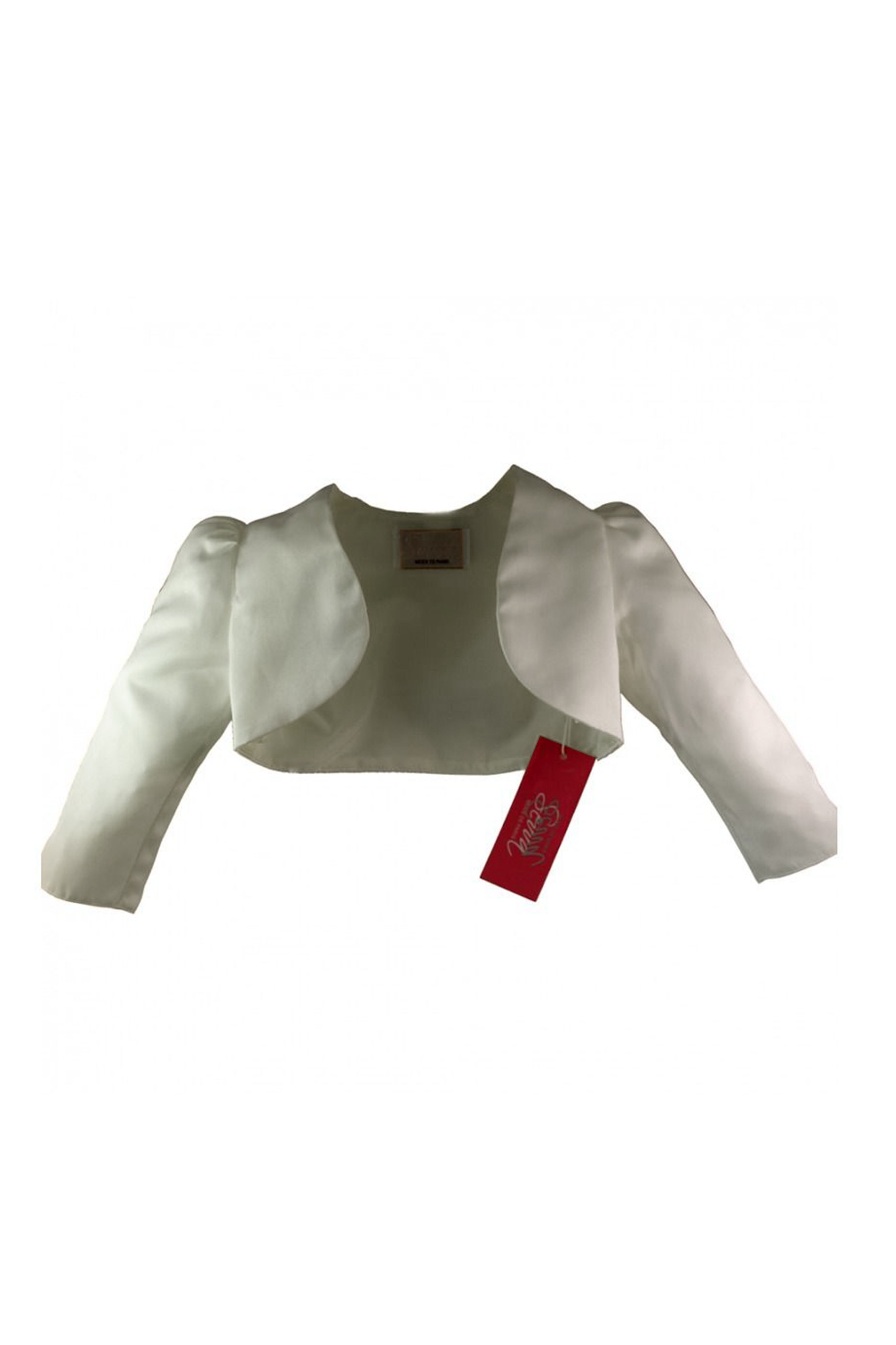 Baby & Mädchen Satin Bolero Jacke - GINA - Elfenbein