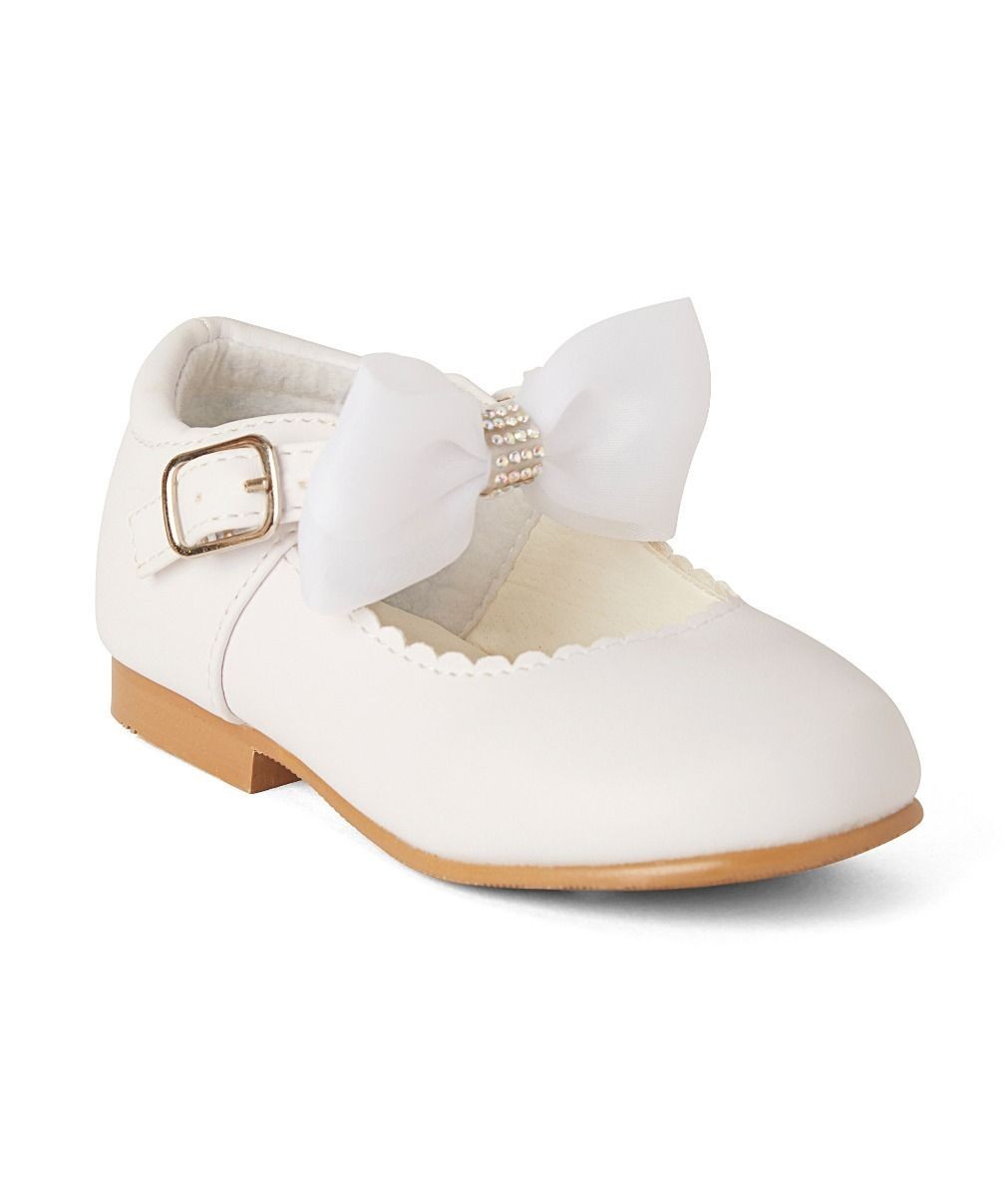 Girls Rhinestone Mary Jane Shoes with Bow – ZURI