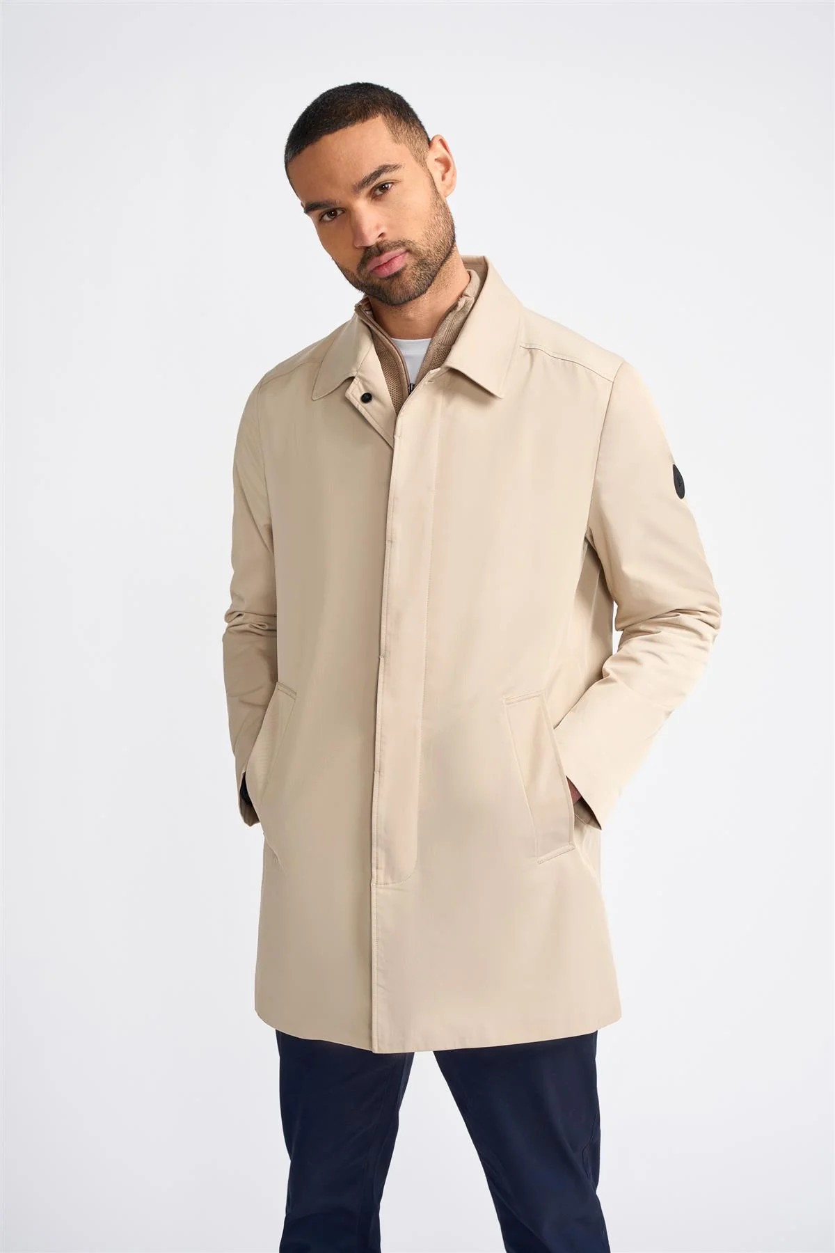 Manteau Casual Léger Mi-Long pour Homme - BARRACUDA - Pierre