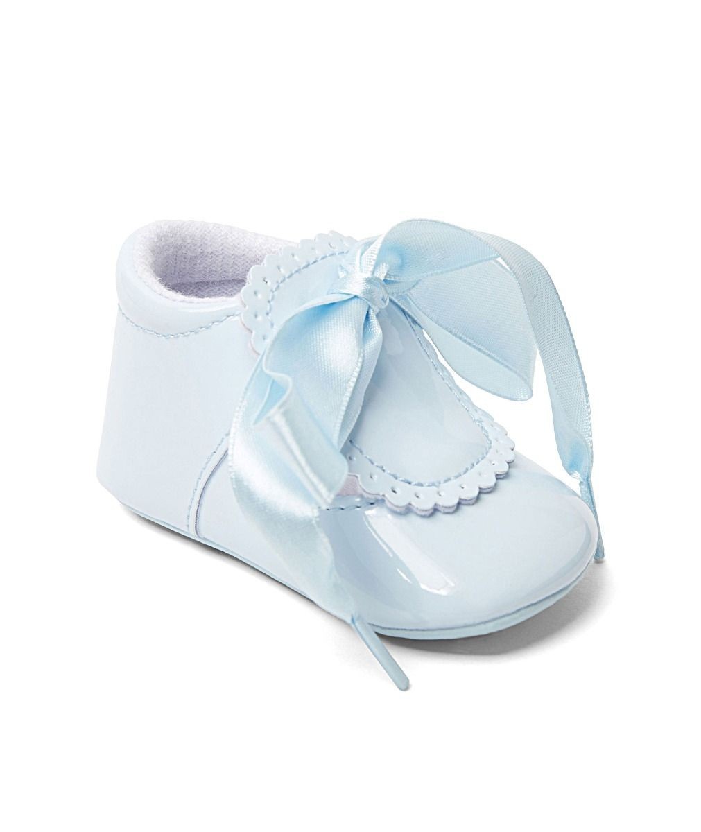 Unisex Baby Patent Shoes with Ribbon - 908