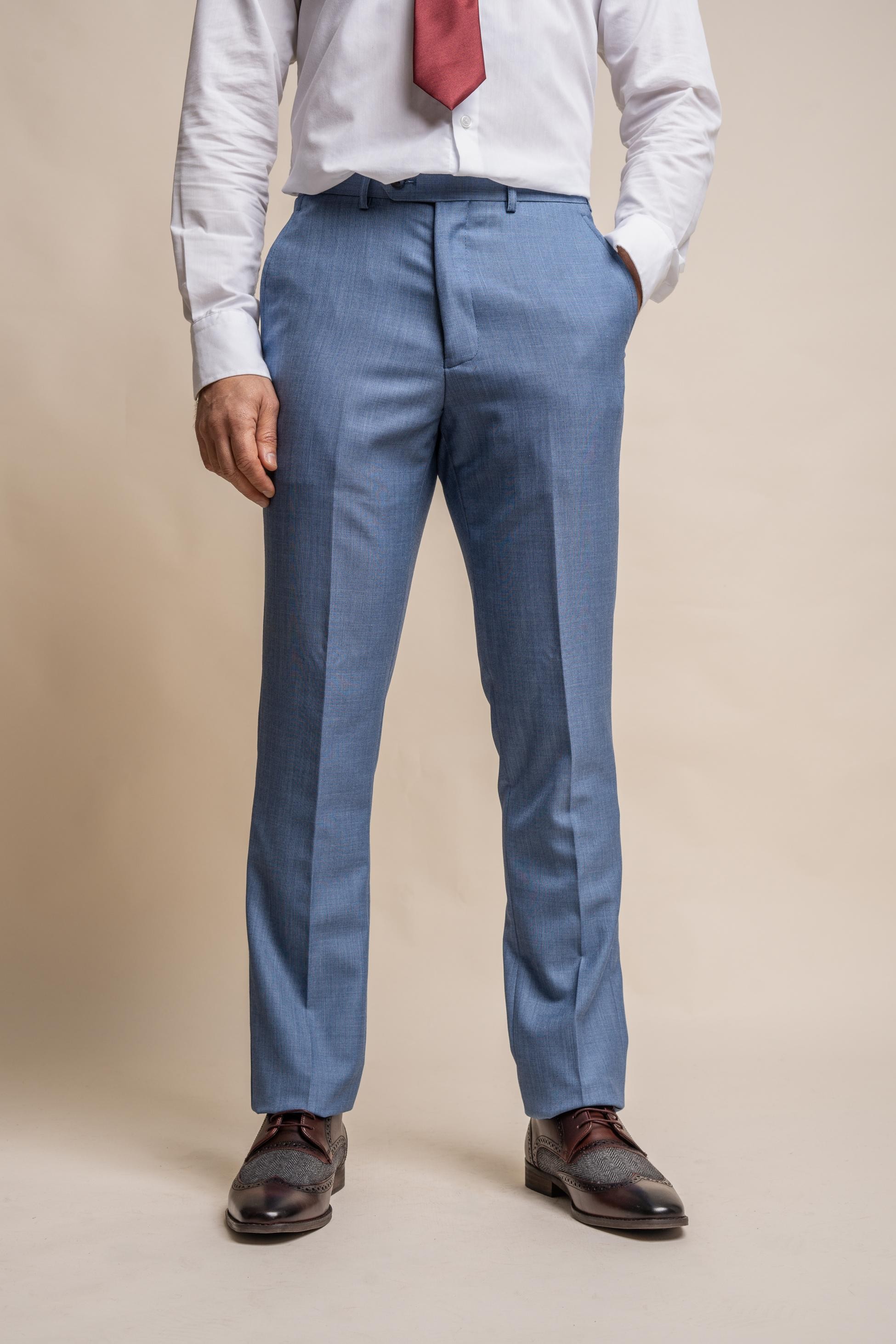Pantalon Formel Slim pour Homme - REEGAN - Bleu ciel