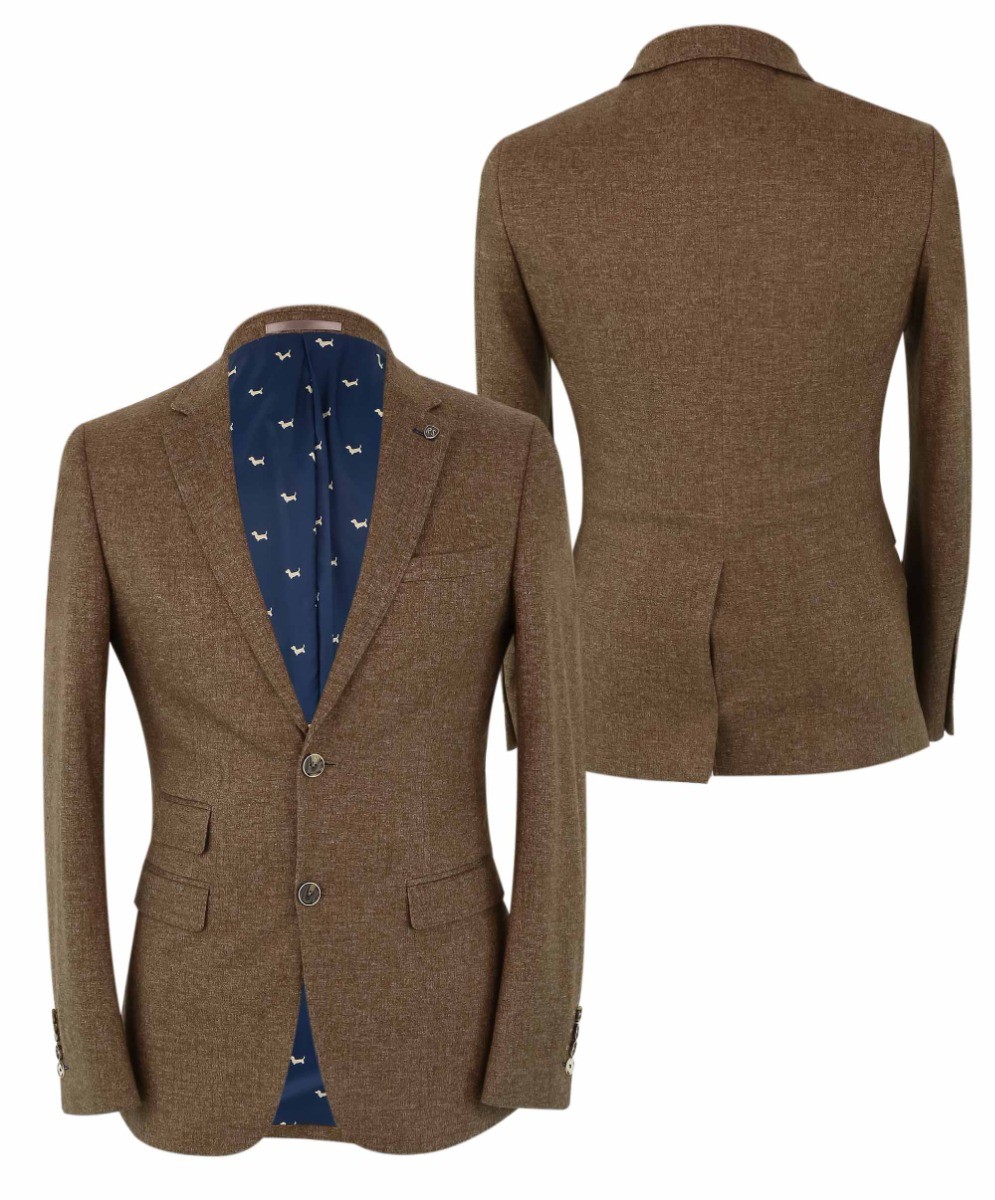 Herren Tweed-ähnlicher Anzug - NATHAN Braun