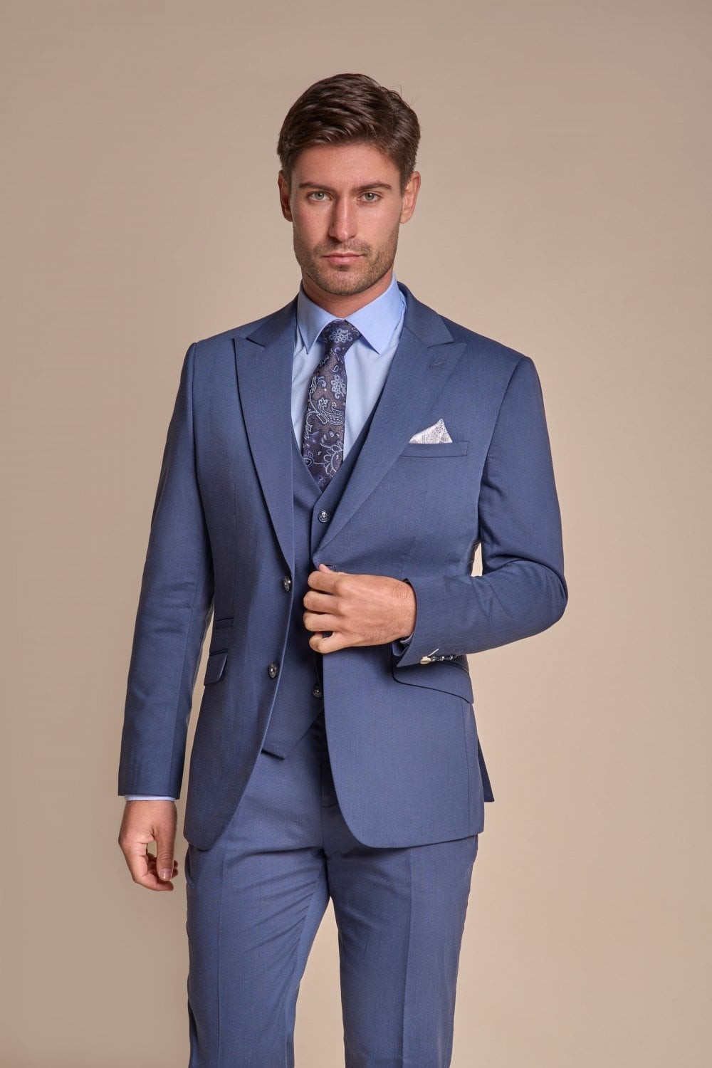 Men's Slim Fit Blue Suit - SPECTER
