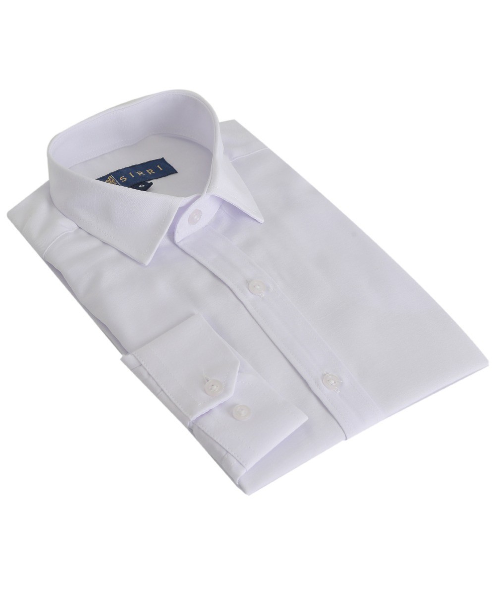 Jungen Slim Fit Klassisches Hemd aus Baumwollmischung - Weiß