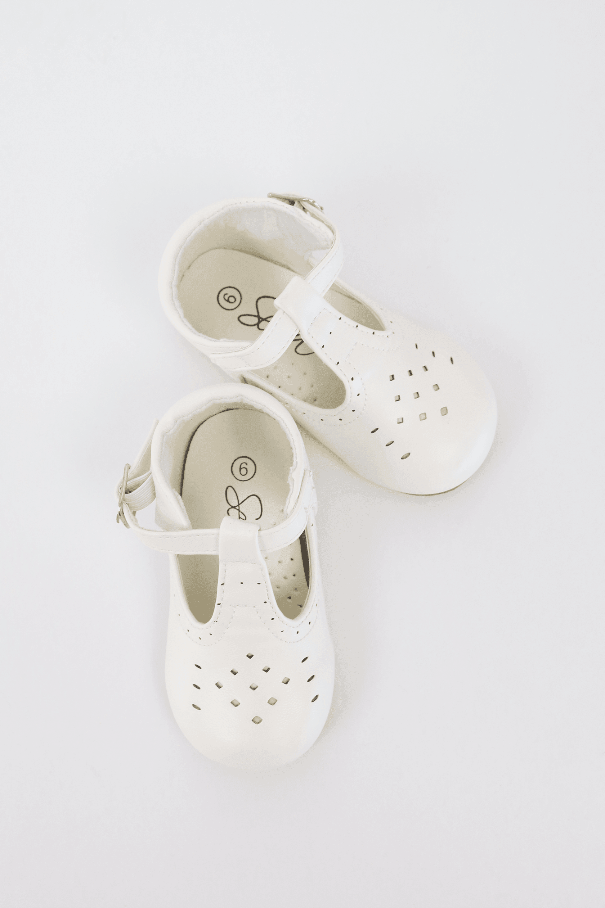 Kinder Unisex Mary Jane Schuhe mit Schnalle - AARON - Weiß