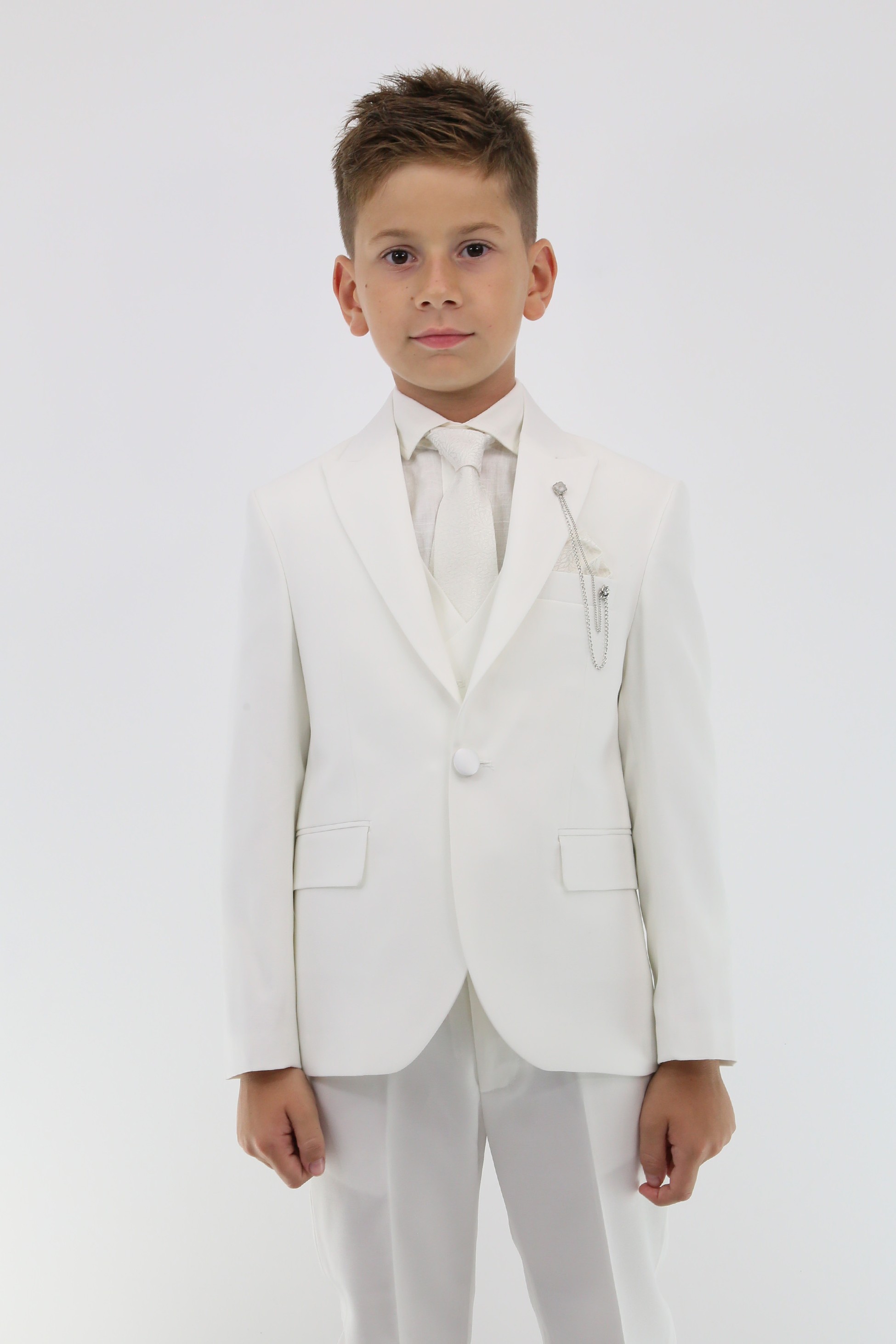 Boys Suit with Double Breasted Vest 7 PC Set