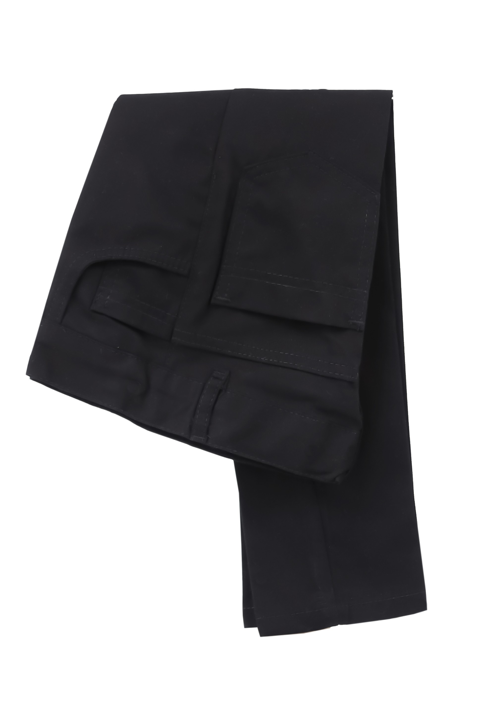 Boys Linen Flat-Front Black Pants